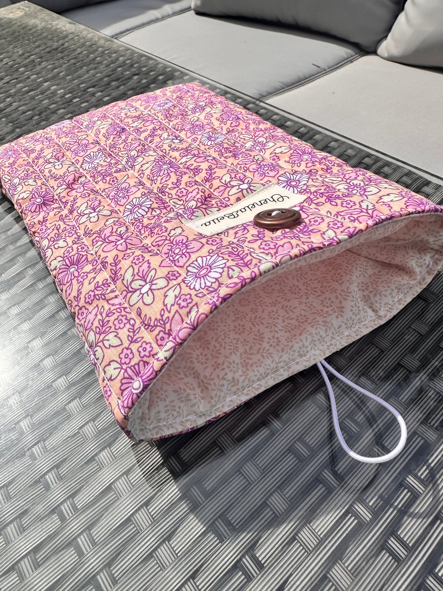 Flower Quilted Book Sleeve