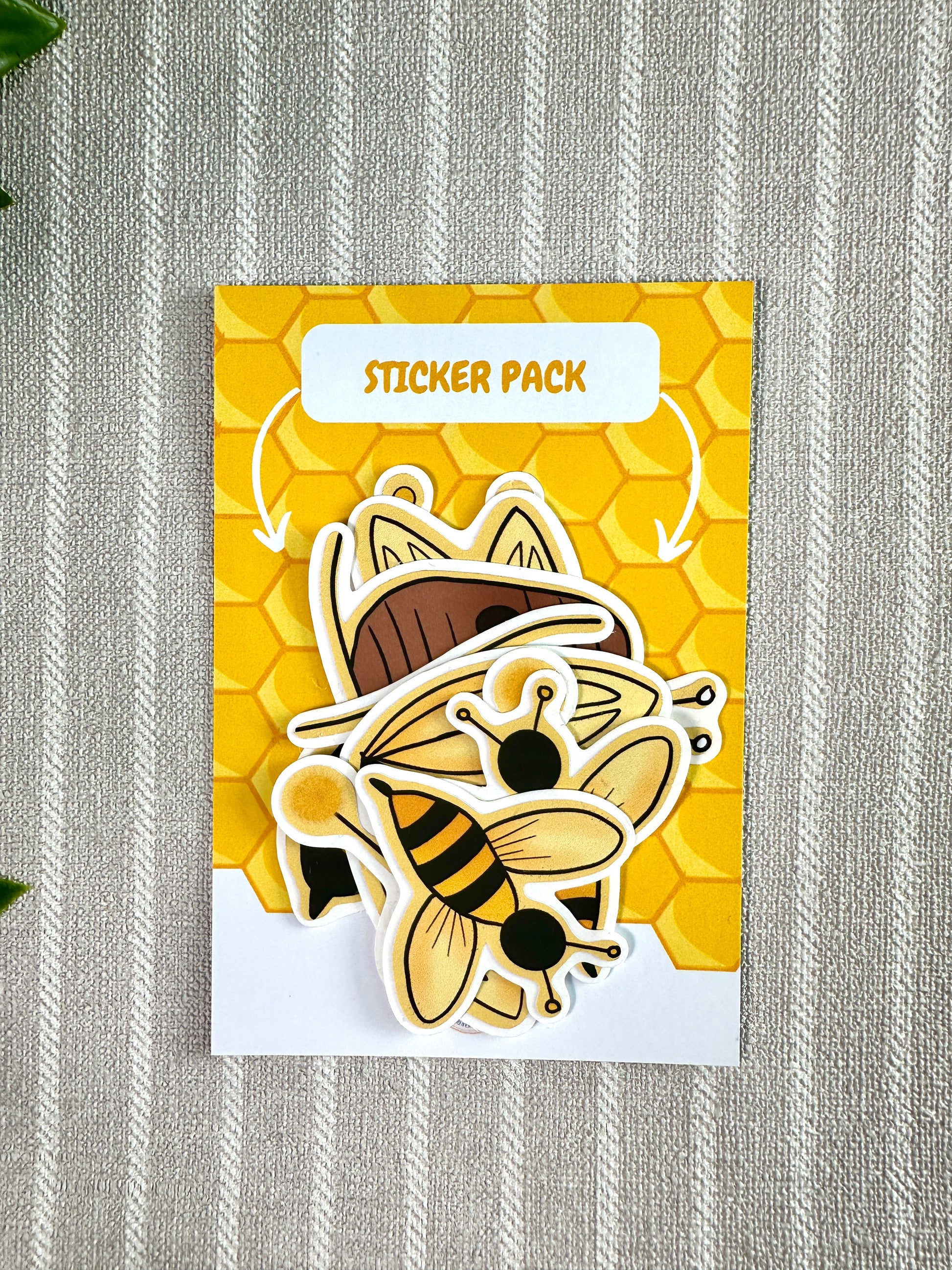 bee waterproof sticker pack vinyl top down