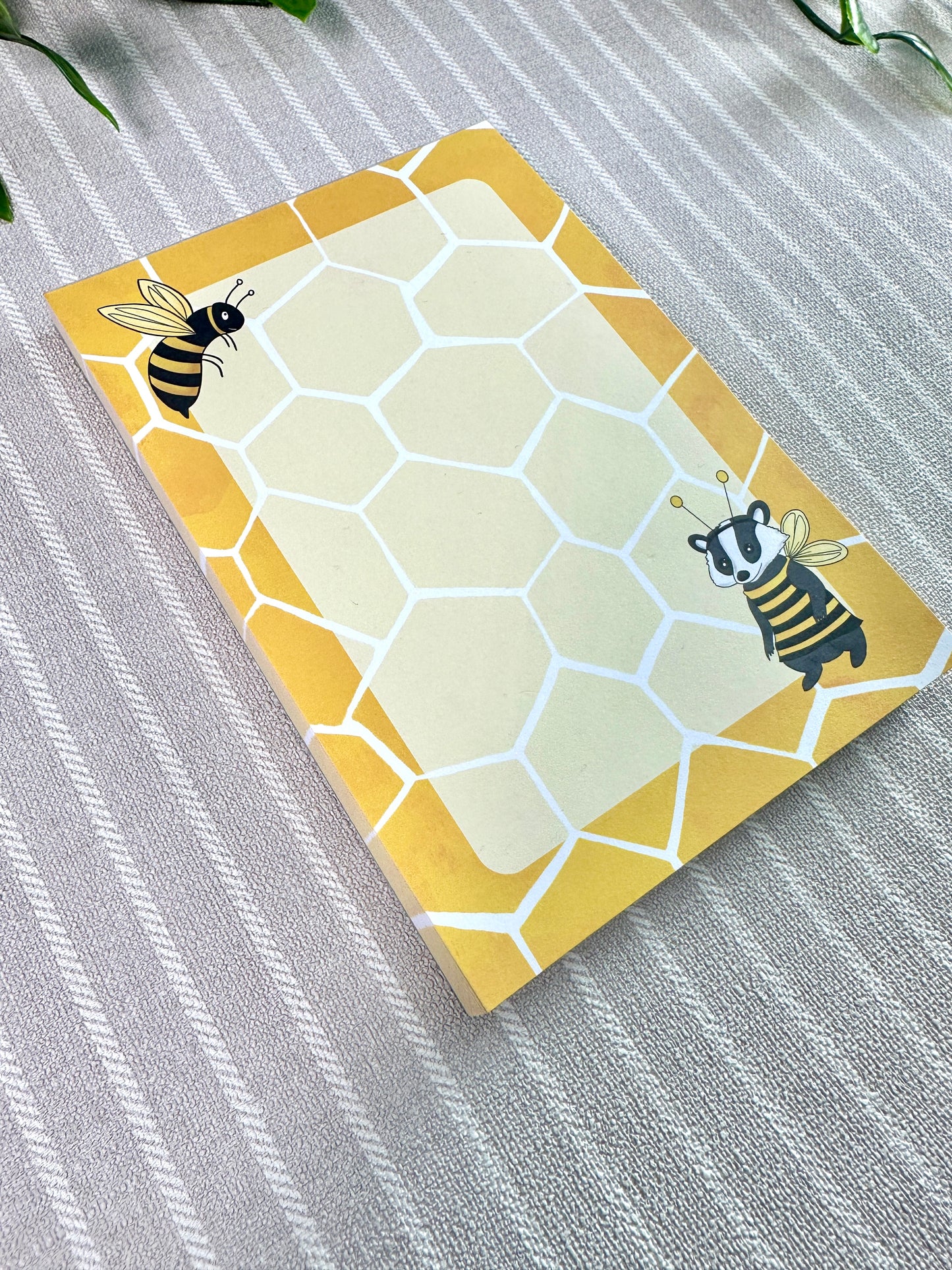 bumble bee and badger notepad a6