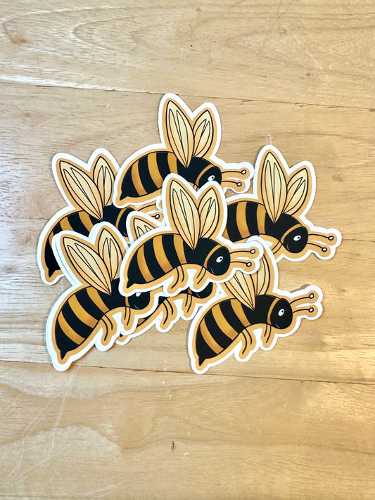 Bumble bee waterproof sticker