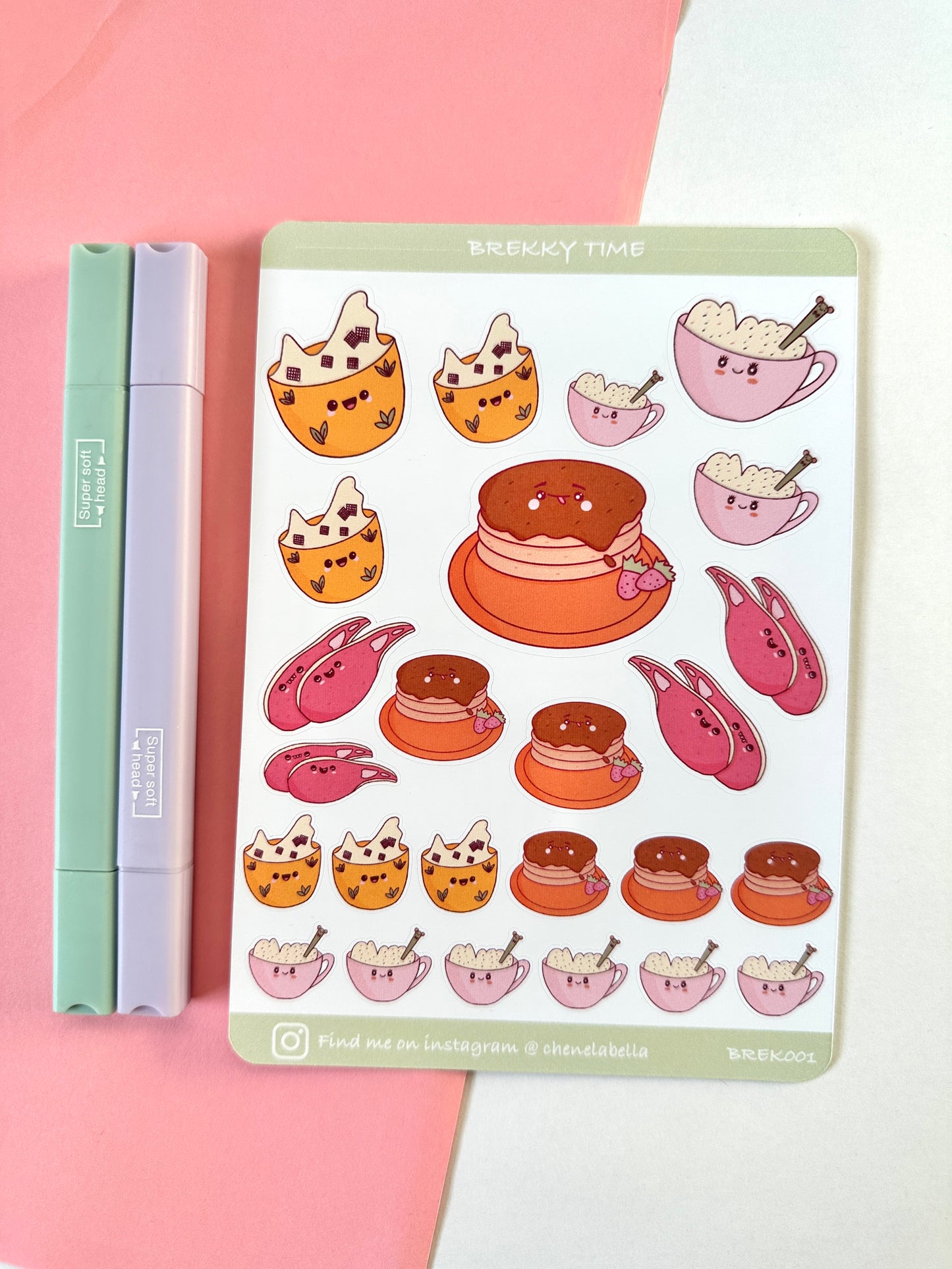Cute Breakfast Sticker Sheet