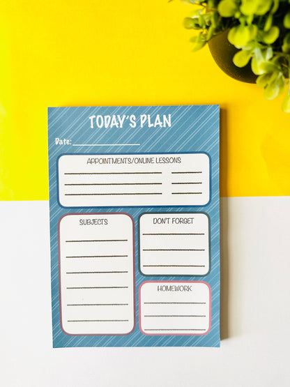 A5 student planner notepad close up
