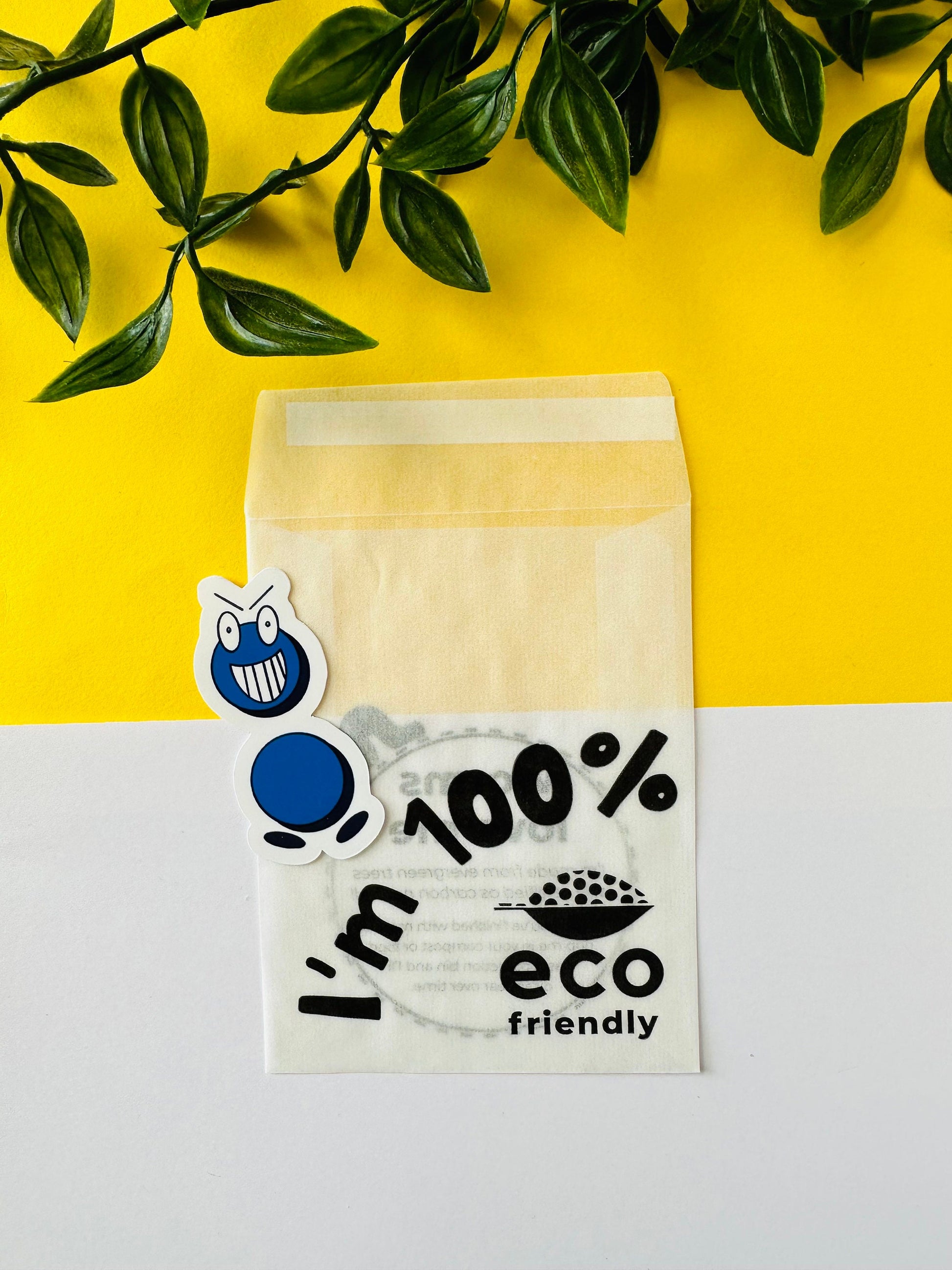Mr Colon Cute Vinyl Waterproof Sticker with glassine bag
