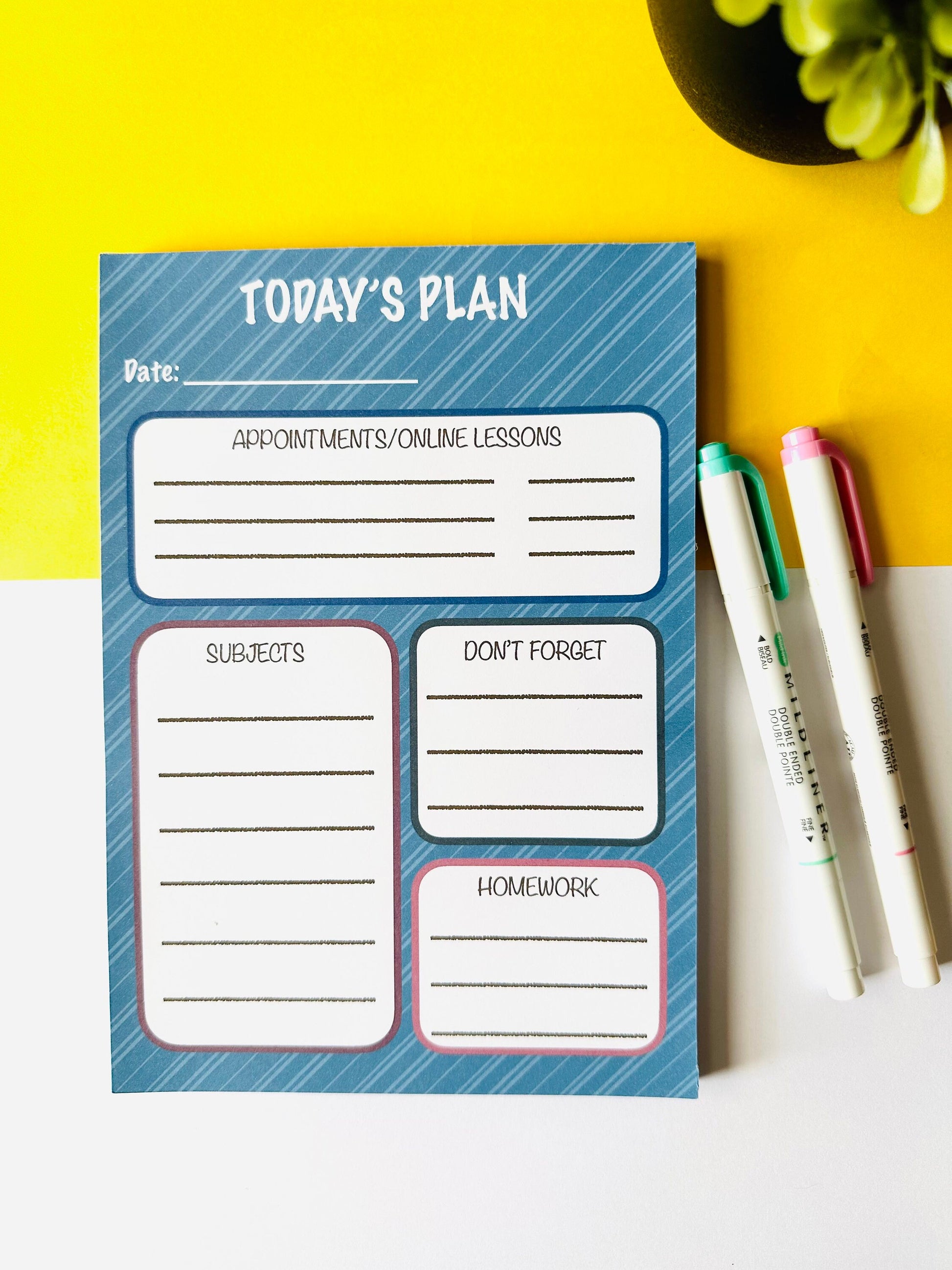 A5 student planner notepad