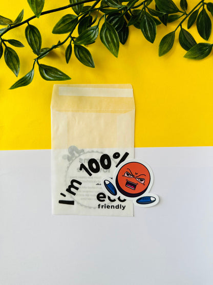 Mr Full Stop Cute Vinyl Waterproof Sticker with glassine bag