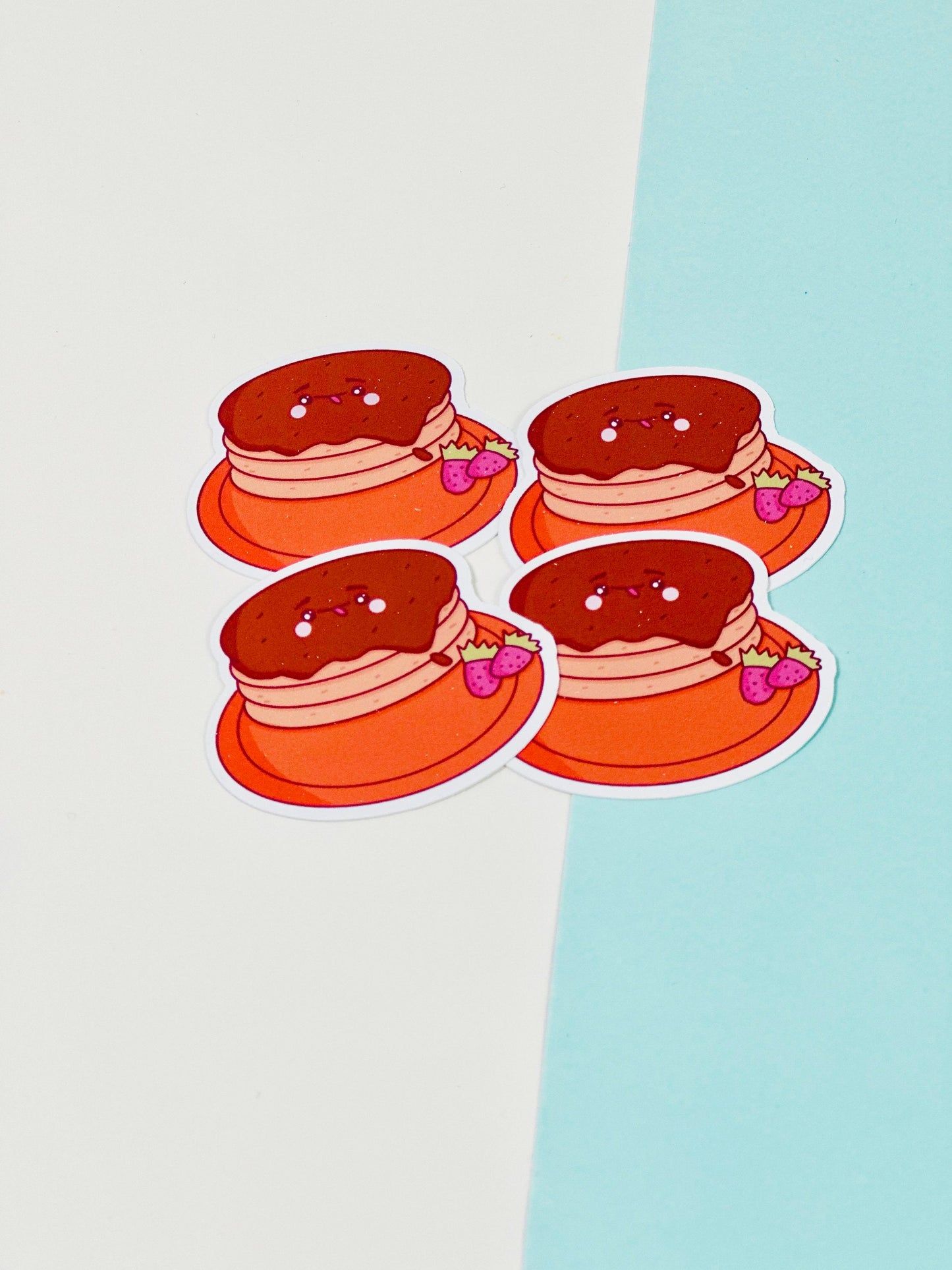 Pancake Kawaii Waterproof Sticker as a group