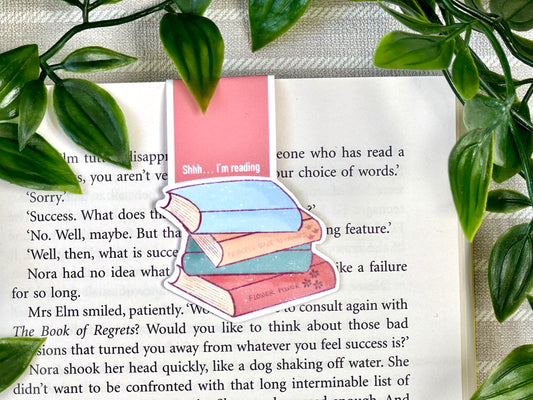 Stack of Books Magnetic Bookmark