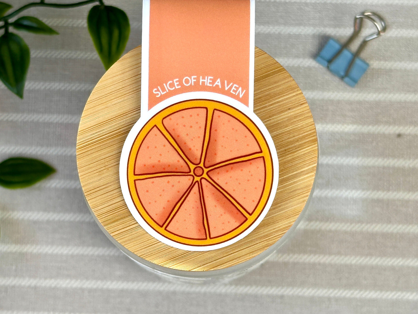 Orange Slice Magnetic Bookmark