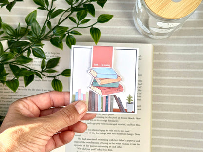 Stack of Books Magnetic Bookmark