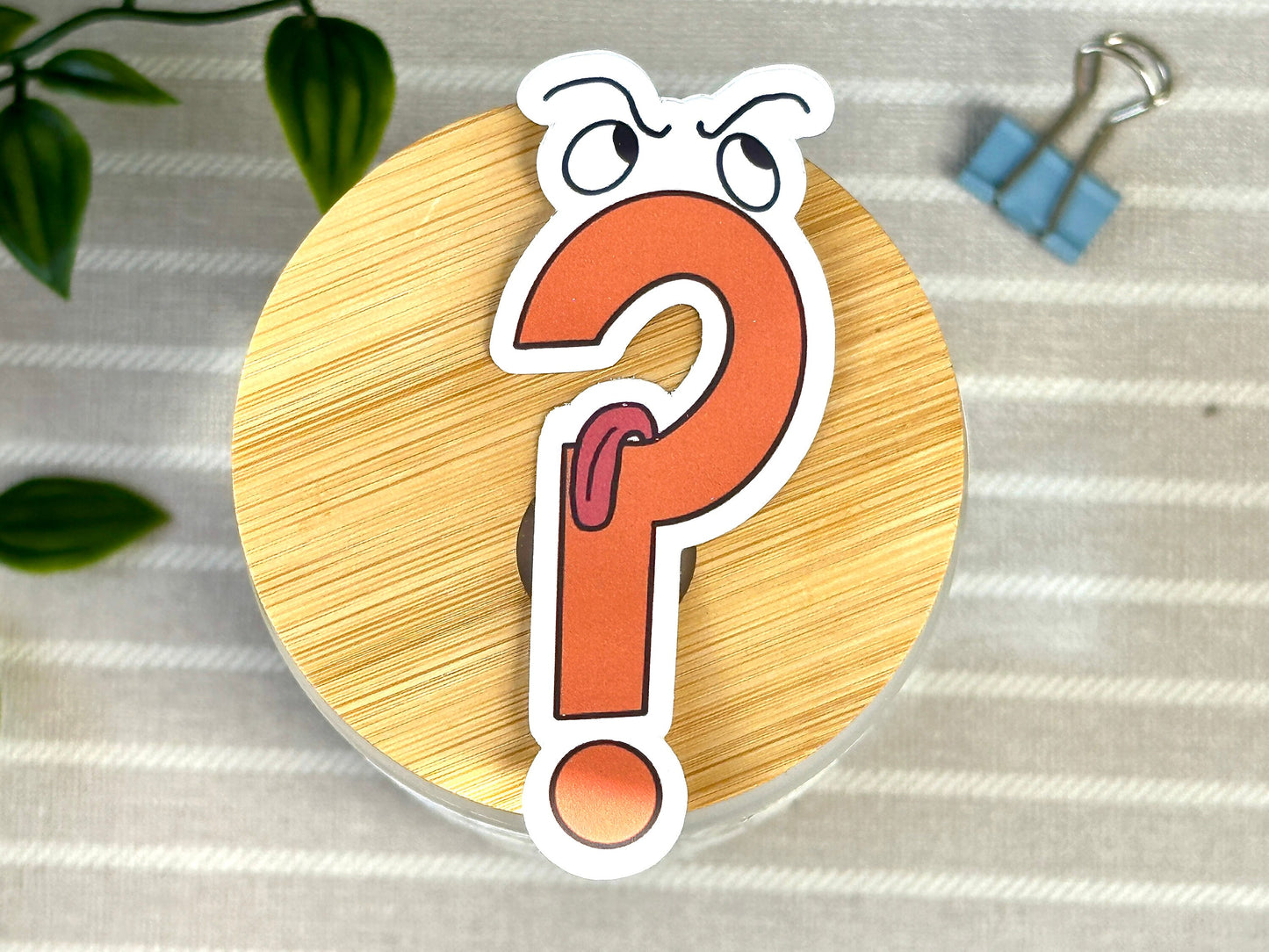 cute character vinyl sticker pack question mark