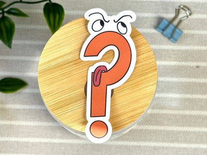 cute character vinyl sticker pack question mark