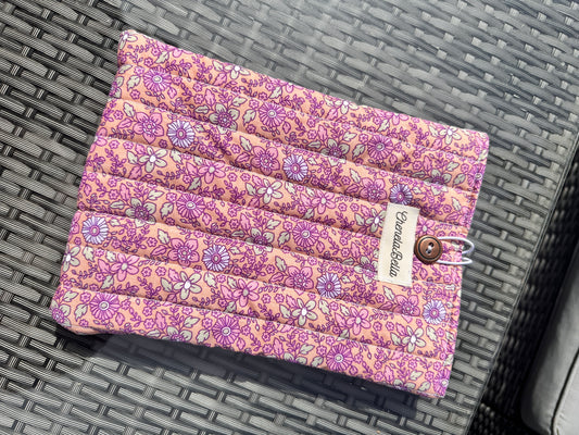Flower Quilted Book Sleeve