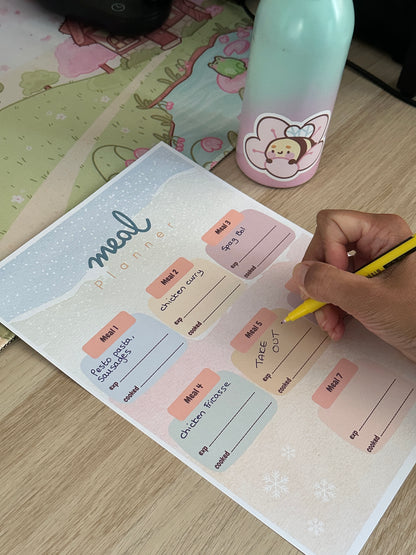 A4 Weekly Meal Planner Notepad