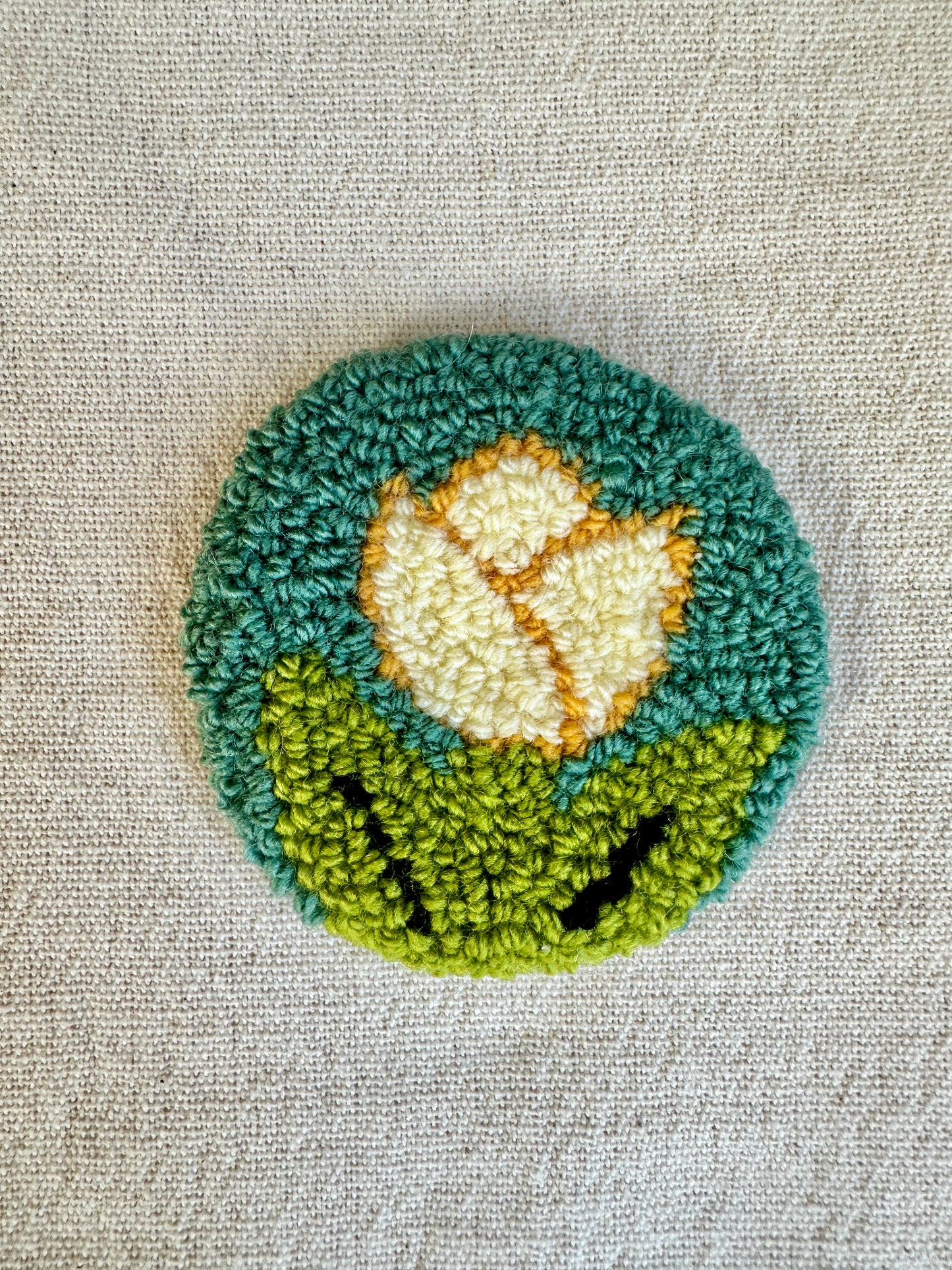 Punch Needle Tulip Car Coaster