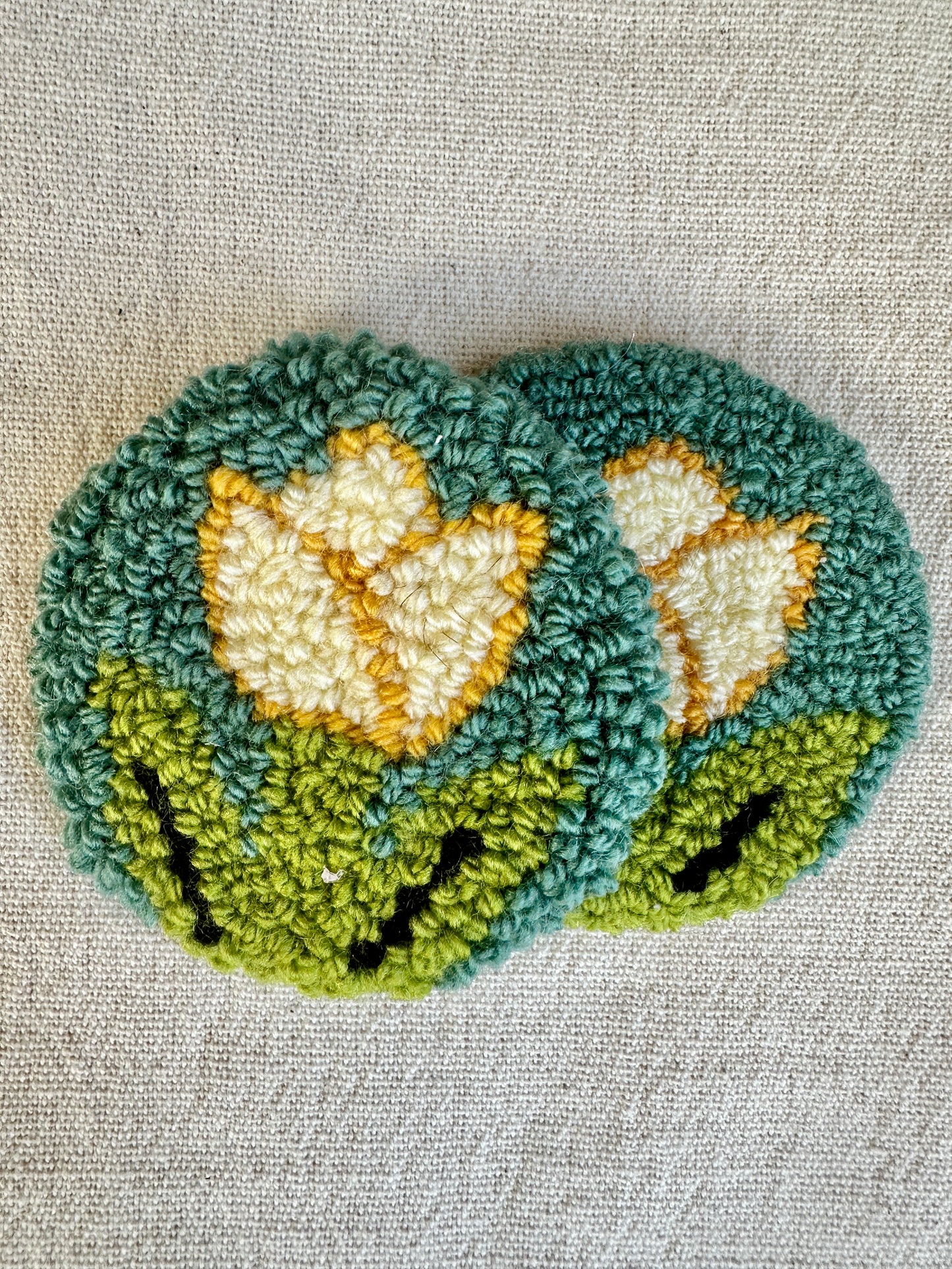 Punch Needle Tulip Car Coaster
