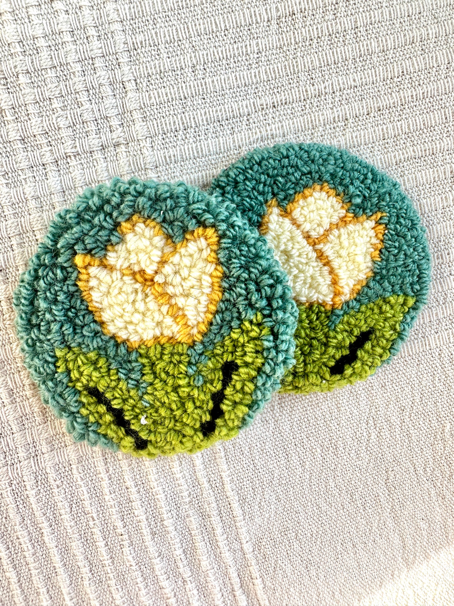 Punch Needle Tulip Car Coaster