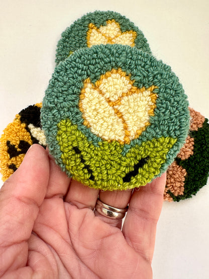 Punch Needle Tulip Car Coaster