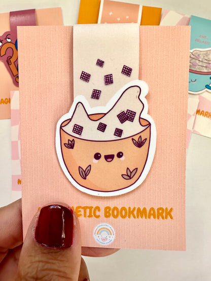 Cute Kawaii Bowl of Cereal Magnetic Bookmark