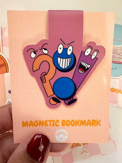 Cute Kawaii Punctuation Friends Magnetic Bookmark