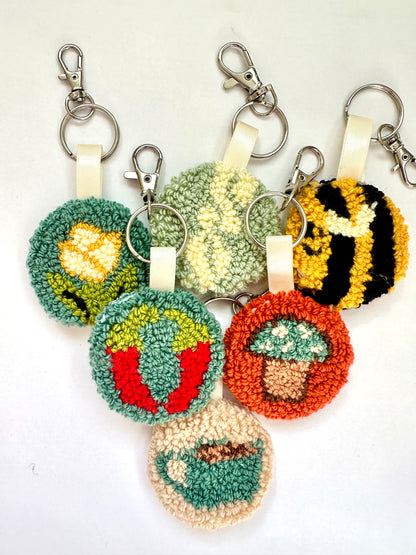 Chilli Punch Needle Keyring