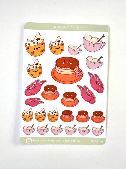 Cute Breakfast Sticker Sheet