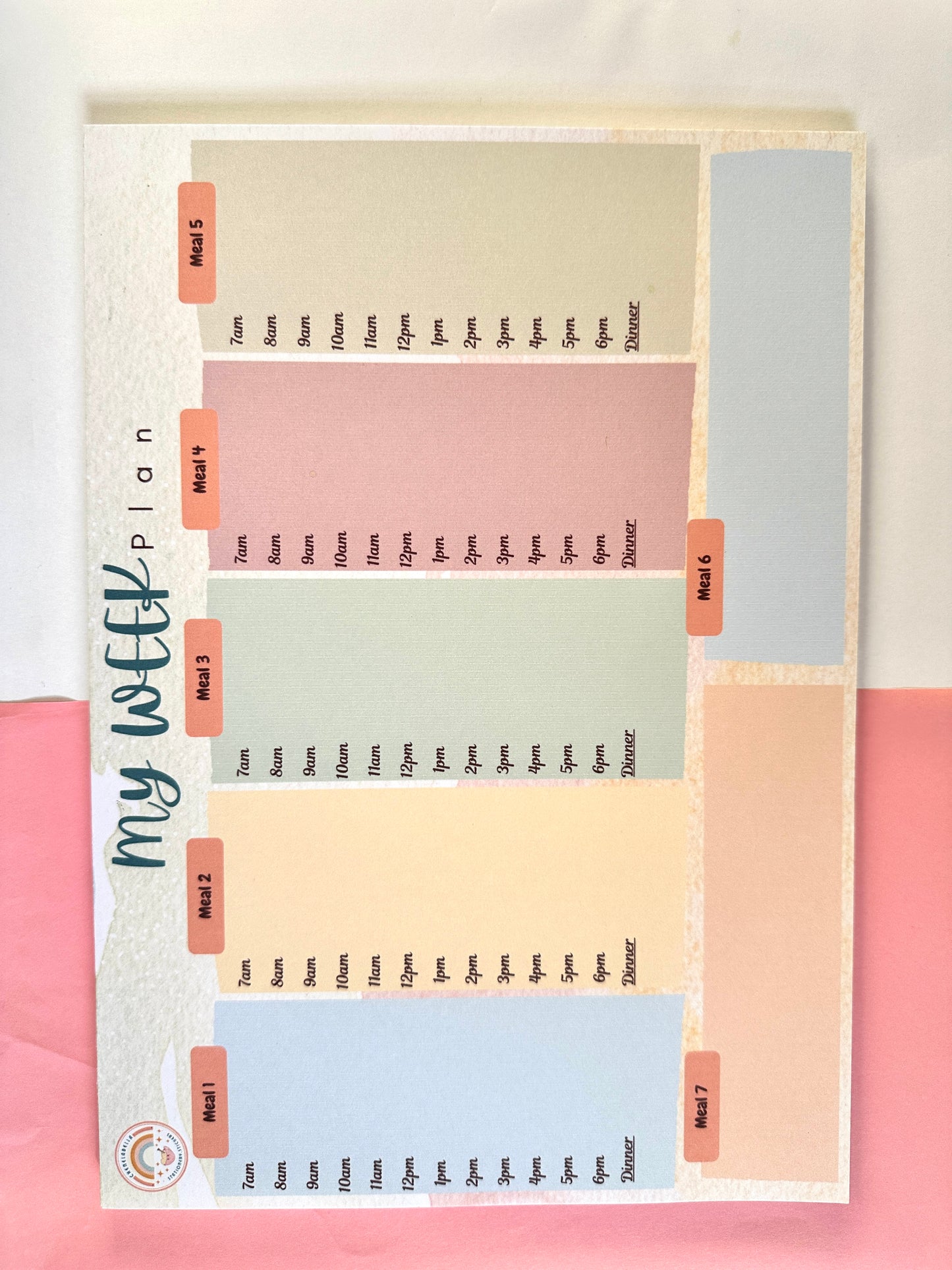 Whole Week Desk Planner Pad, A4 Notepad
