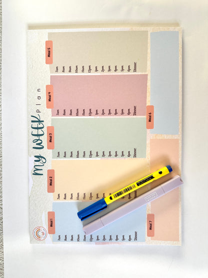 Whole Week Desk Planner Pad, A4 Notepad