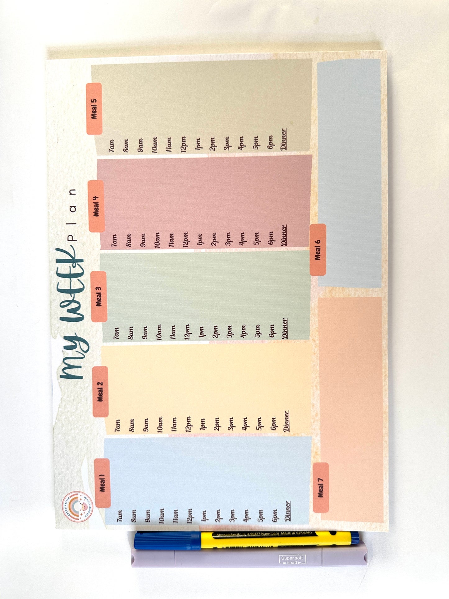 Whole Week Desk Planner Pad, A4 Notepad