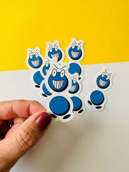 Mr Colon Cute Vinyl Waterproof Sticker held up