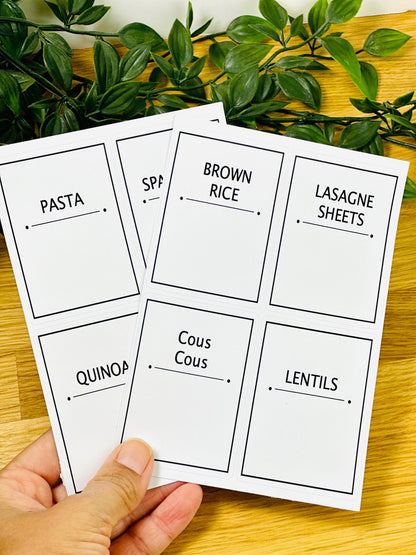 waterproof pantry labels home organisation labels  held up