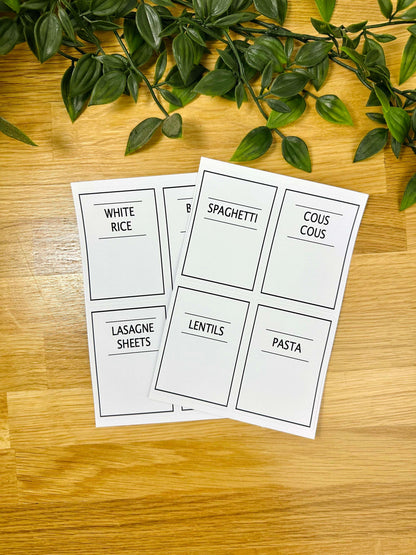 waterproof pantry labels home organisation labels  top down