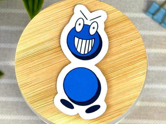 Mr Colon Cute Vinyl Waterproof Sticker close up