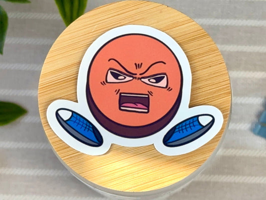 Mr Full Stop Cute Vinyl Waterproof Sticker Close up