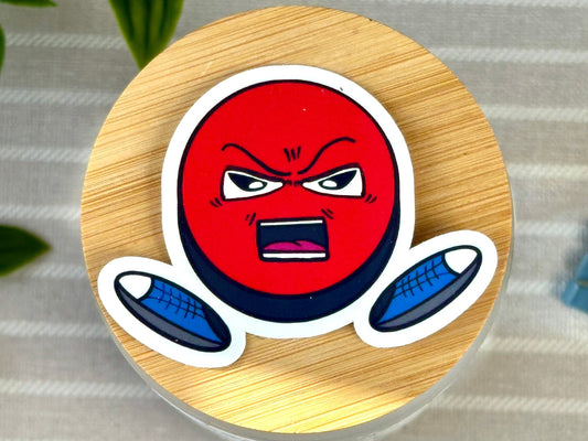 Mr Red Full Stop Cute Vinyl Waterproof Sticker